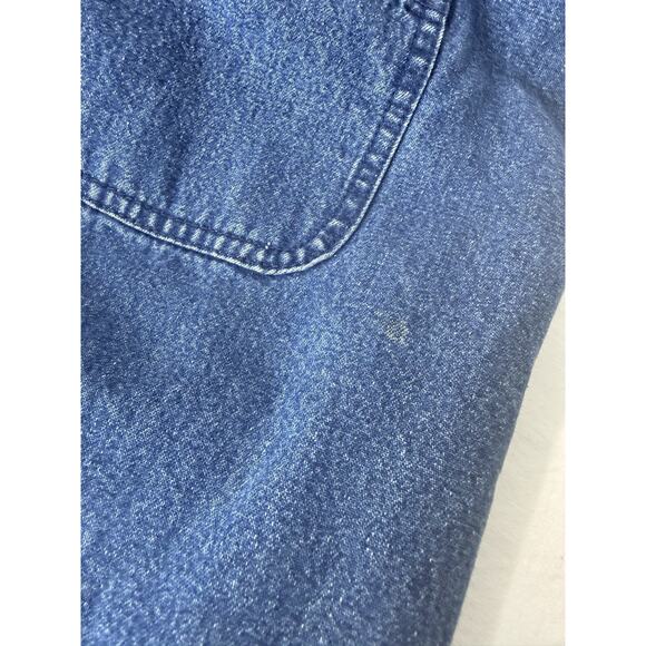 Christopher & Banks Womens Denim Overalls With Santa Embroidery Size M Y2K - Picture 14 of 15